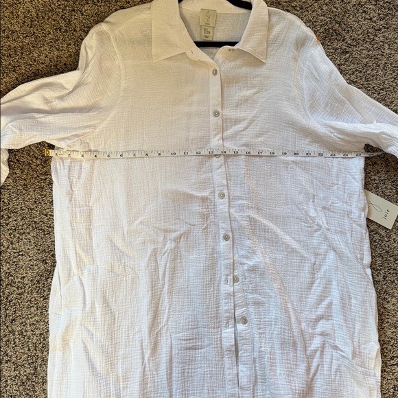 Joie nwt gauze white shirt size 1x oversized lightweight - Picture 6 of 7